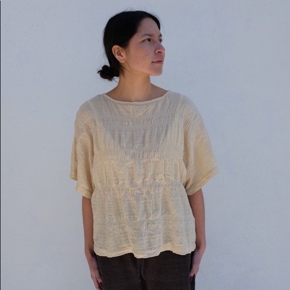 Black Crane Box Top, colour: vanilla, size: small, slow fashion, sustainable. - Picture 5 of 8